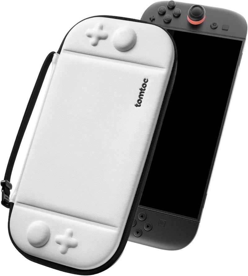 Tomtoc Slim Carrying Case for Nintendo Switch 2 Model 2025, Odorless Felt Protective Hard Shell with 12 Game Card Slots, Portable Travel Storage Case with Original Patent and All-round Protection - Image 1